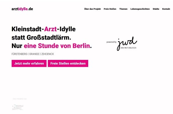 Startseite der Kampagne "Arztidylle"