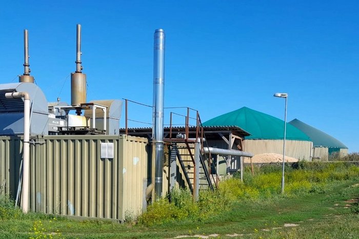 Ein Blick auf die Biogasanlage der Wentowsee Agrar und Tierzucht GmbH